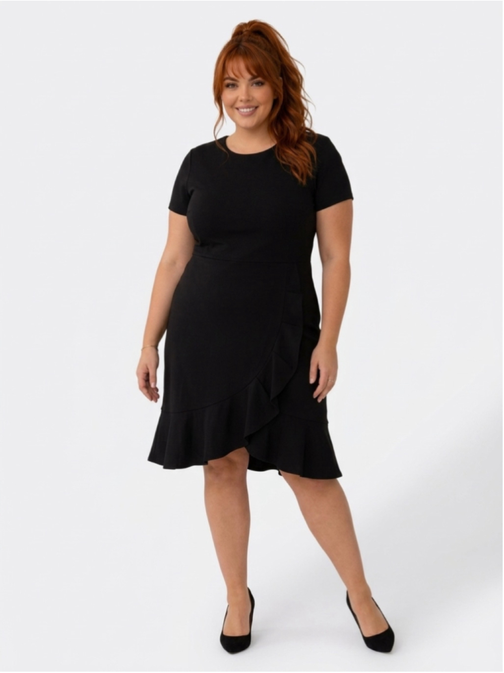 Women's Calvin Klein Black Midi Dress Size 12